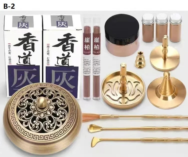 Luxury Brass Incense Burner Set