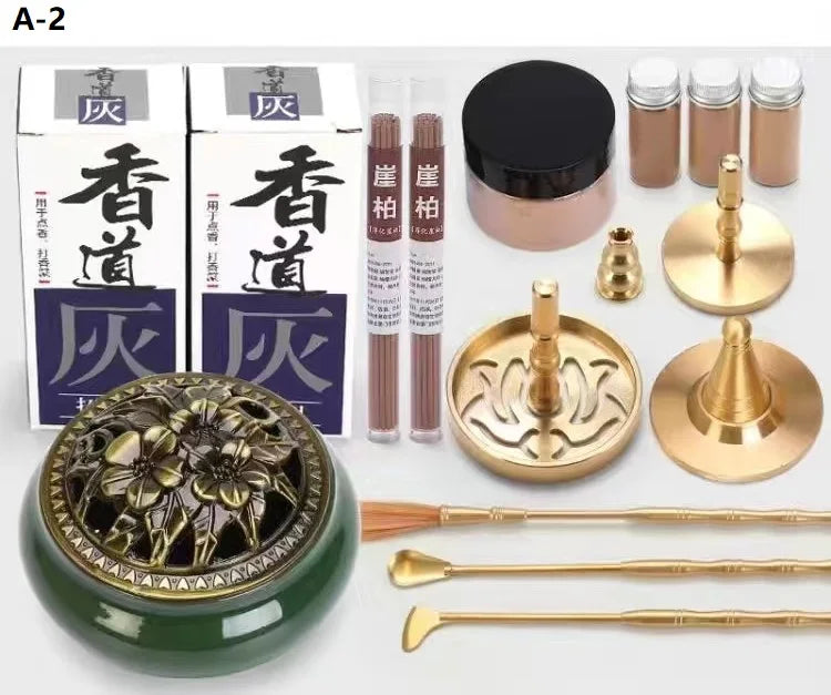 Luxury Brass Incense Burner Set
