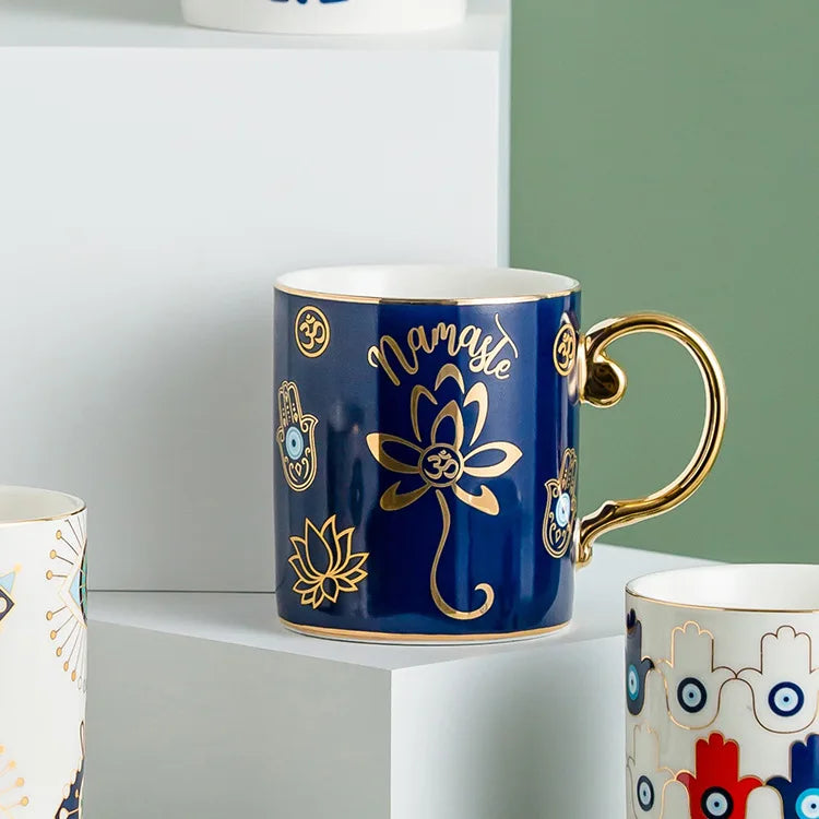 Ceramic Mug with Blue Eye Design
