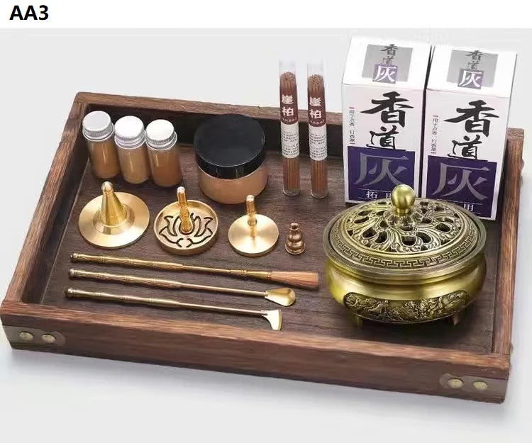 Luxury Brass Incense Burner Set