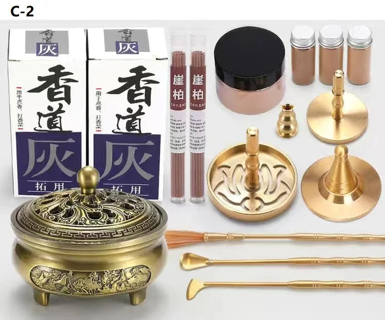 Luxury Brass Incense Burner Set