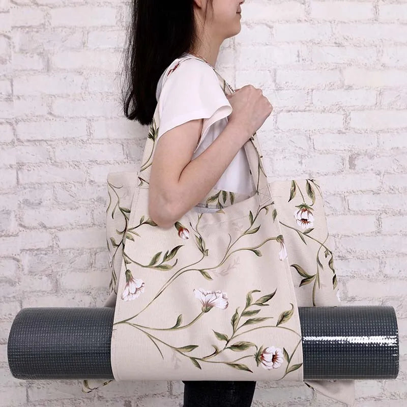 Durable Canvas Cotton Yoga Mat Bag