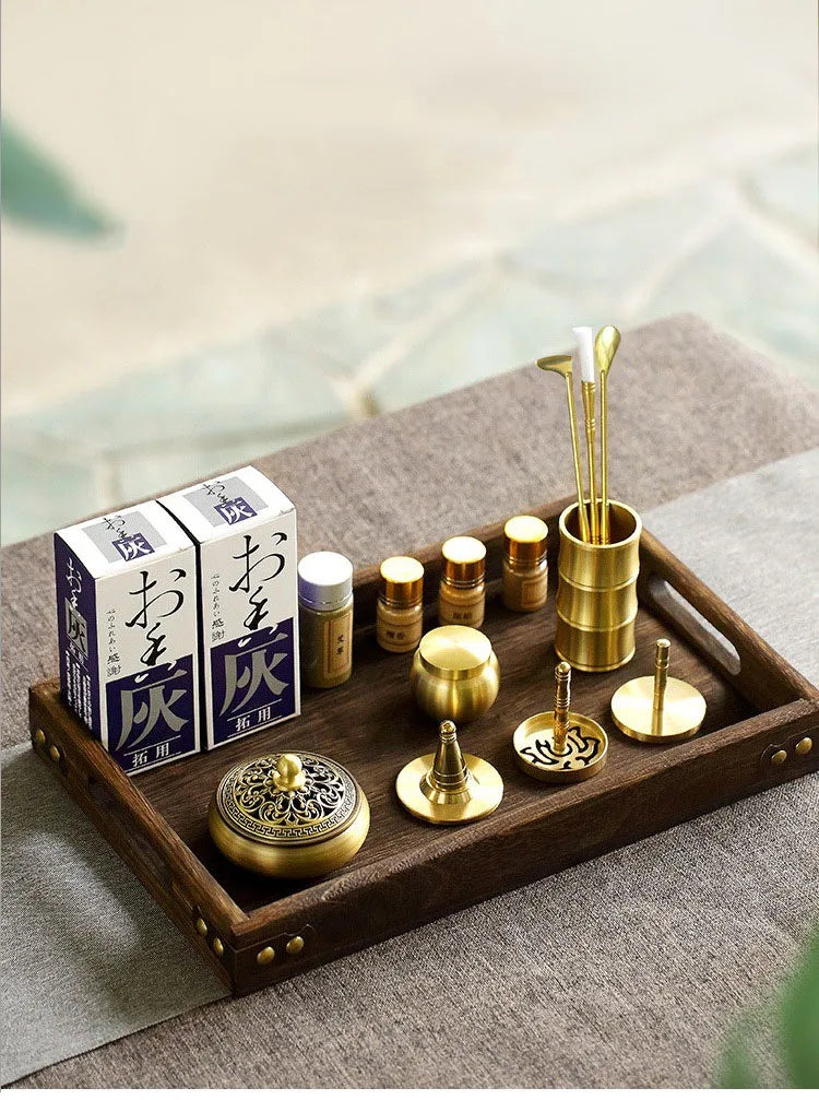 Luxury Brass Incense Burner Set