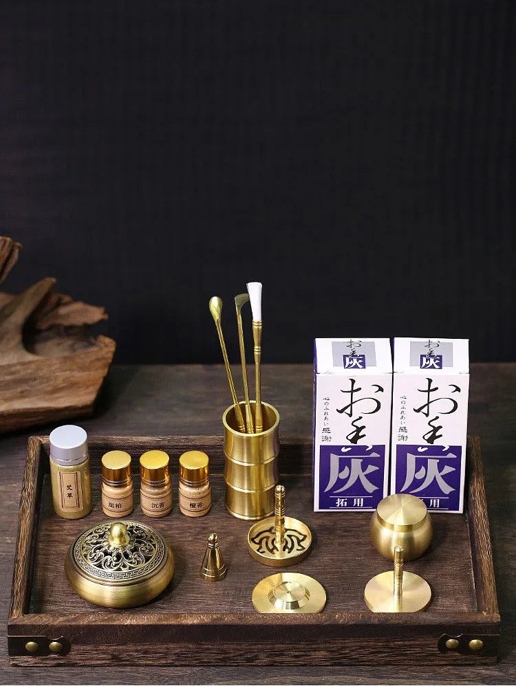 Luxury Brass Incense Burner Set