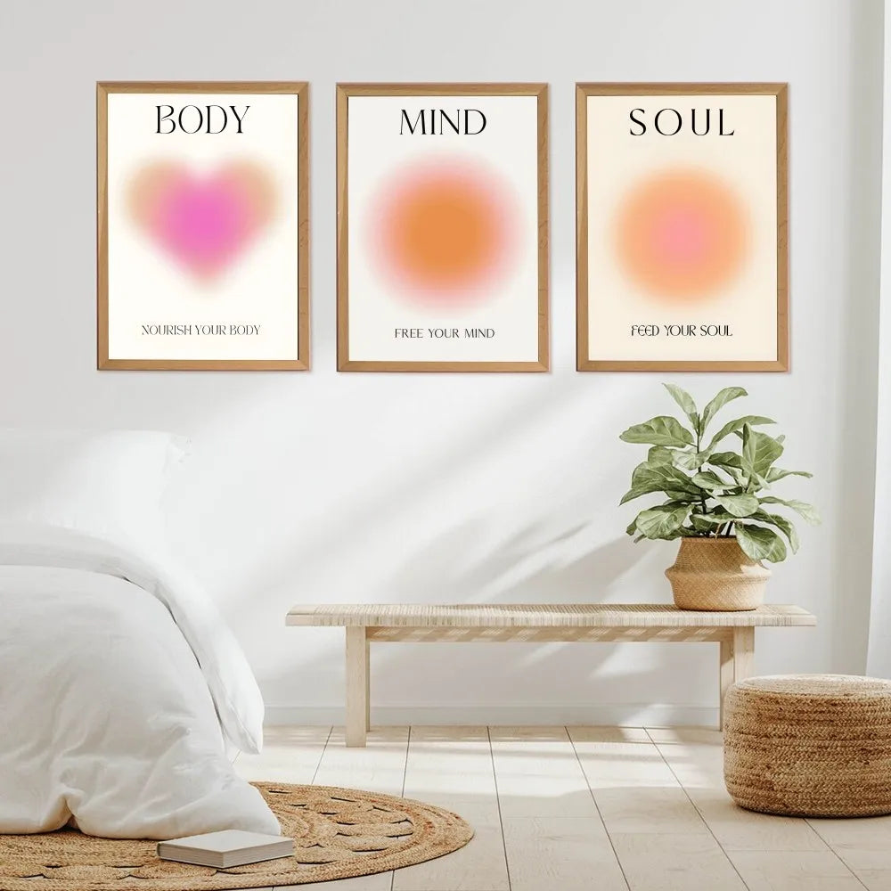 Positive Aura Body Mind Soul Poster