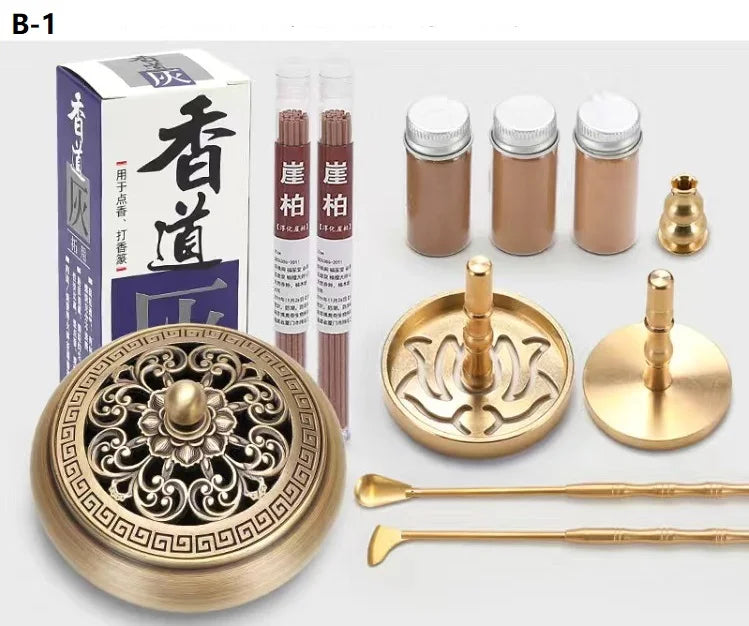 Luxury Brass Incense Burner Set