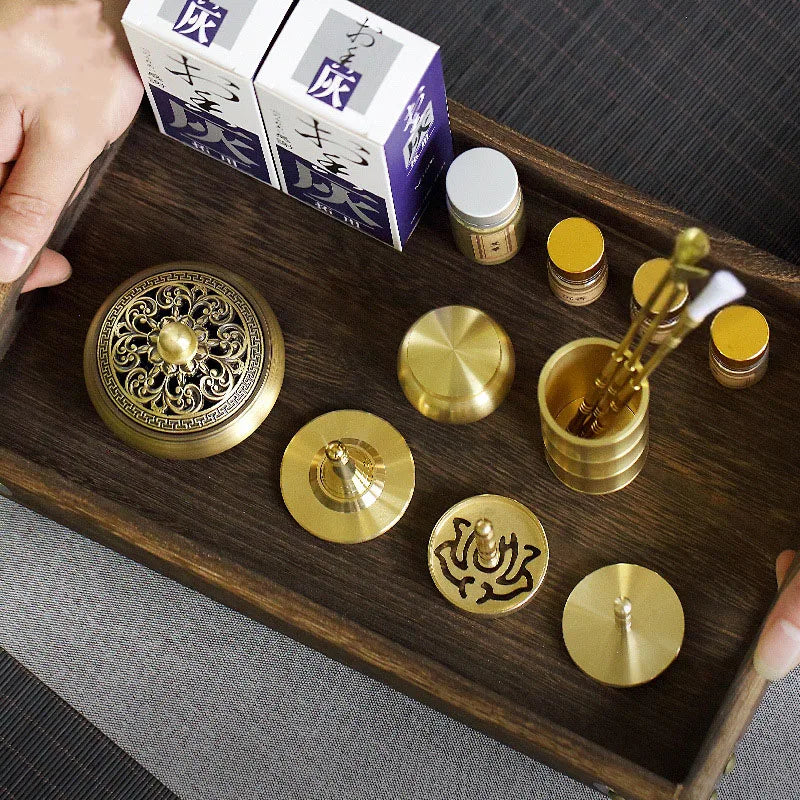 Luxury Brass Incense Burner Set