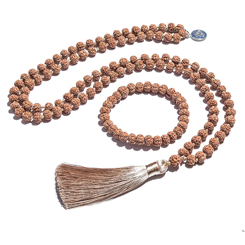 Rudraksha 108 Beads Mala Necklace
