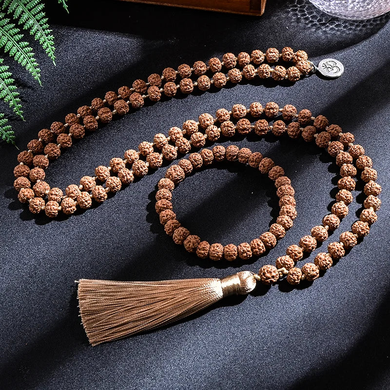 Rudraksha 108 Beads Mala Necklace