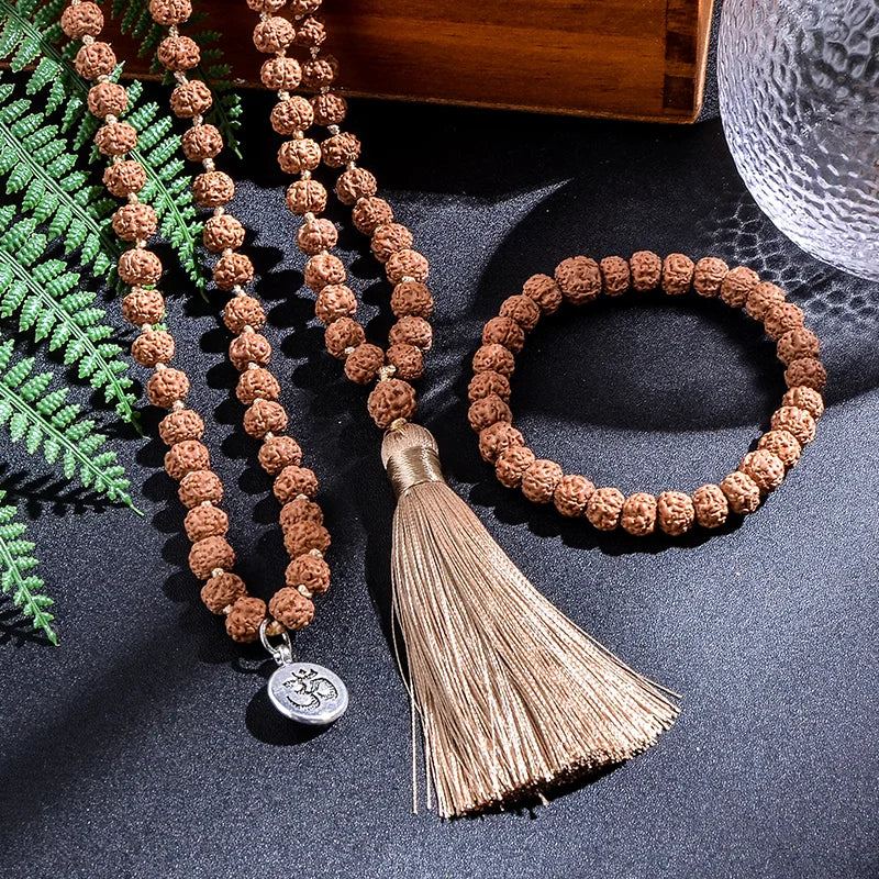 Rudraksha 108 Beads Mala Necklace