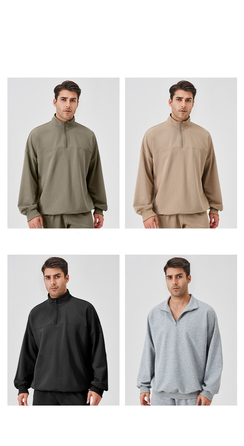 Men’s Half-Zip Stand Collar Sports Sweatshirt