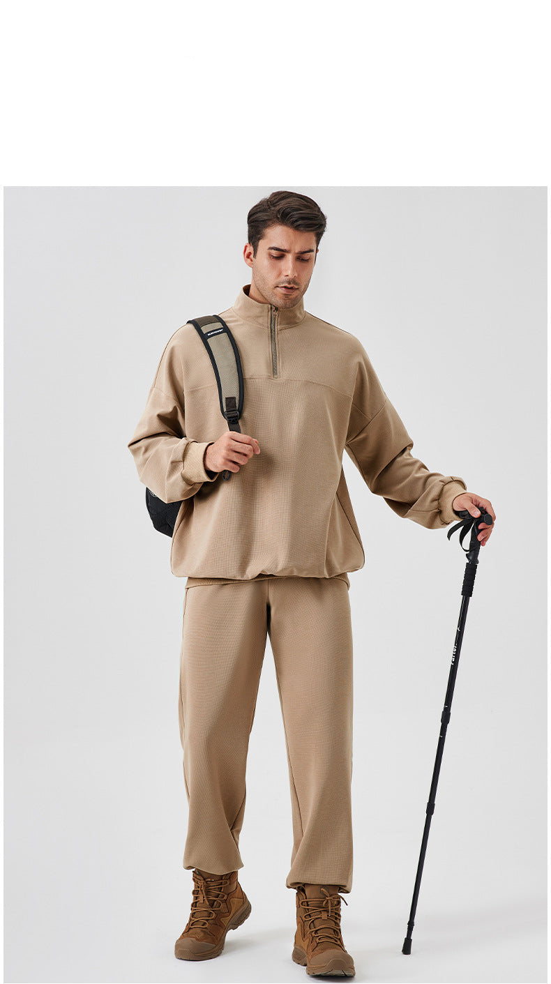 Men’s Half-Zip Stand Collar Sports Sweatshirt