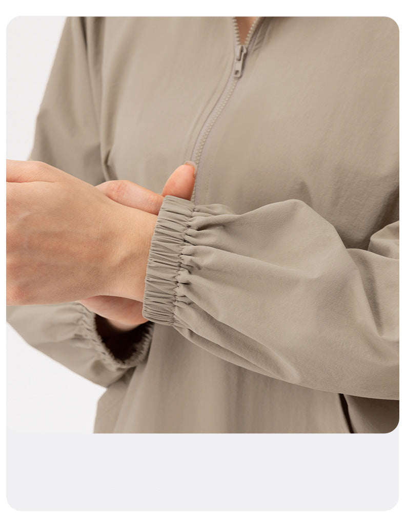 Women’s Half-Zip High Collar Sports Sweatshirt