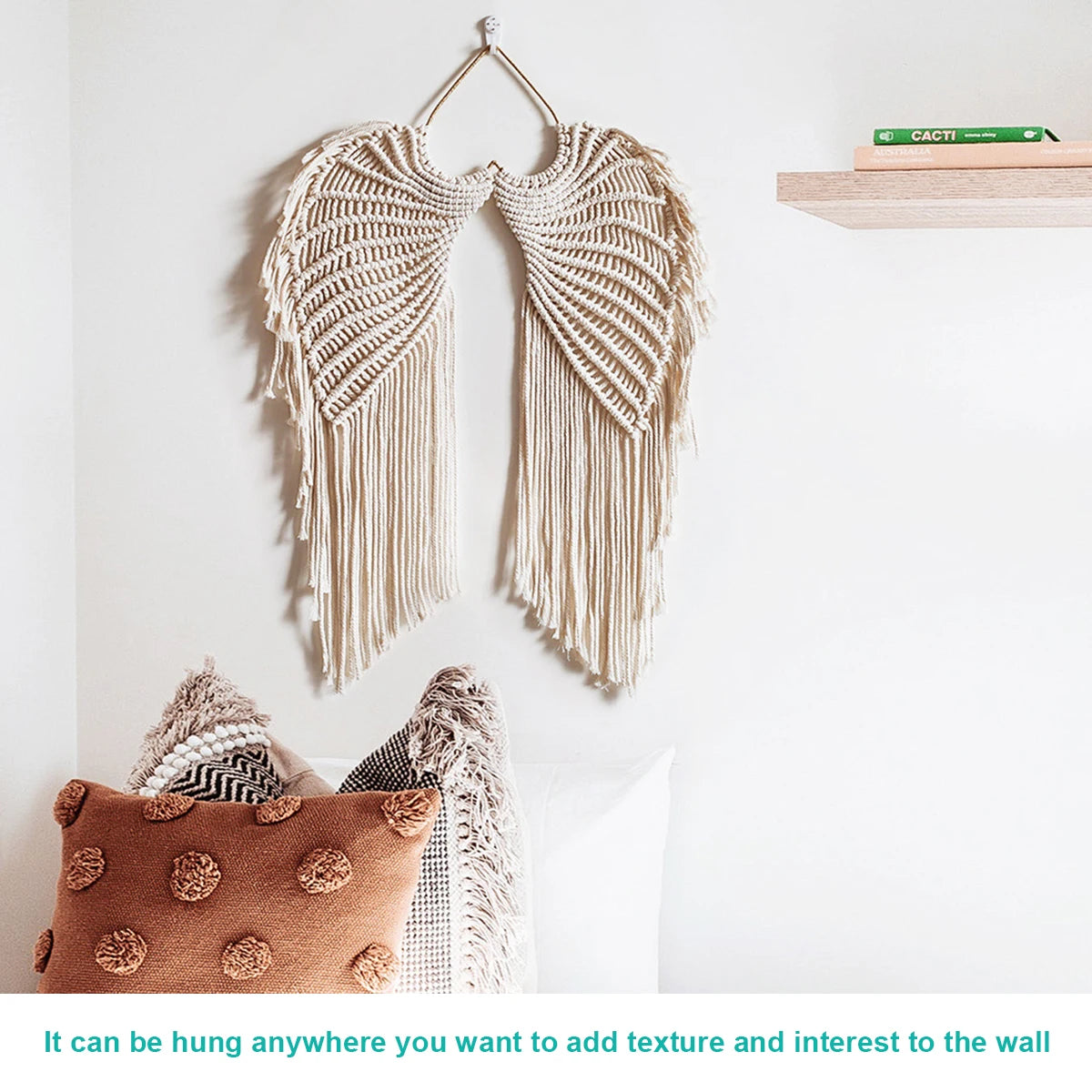 Boho Macrame Angel Wings Wall Hanging