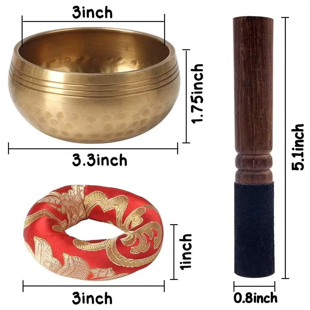 Nepal Copper Singing Bowl Set
