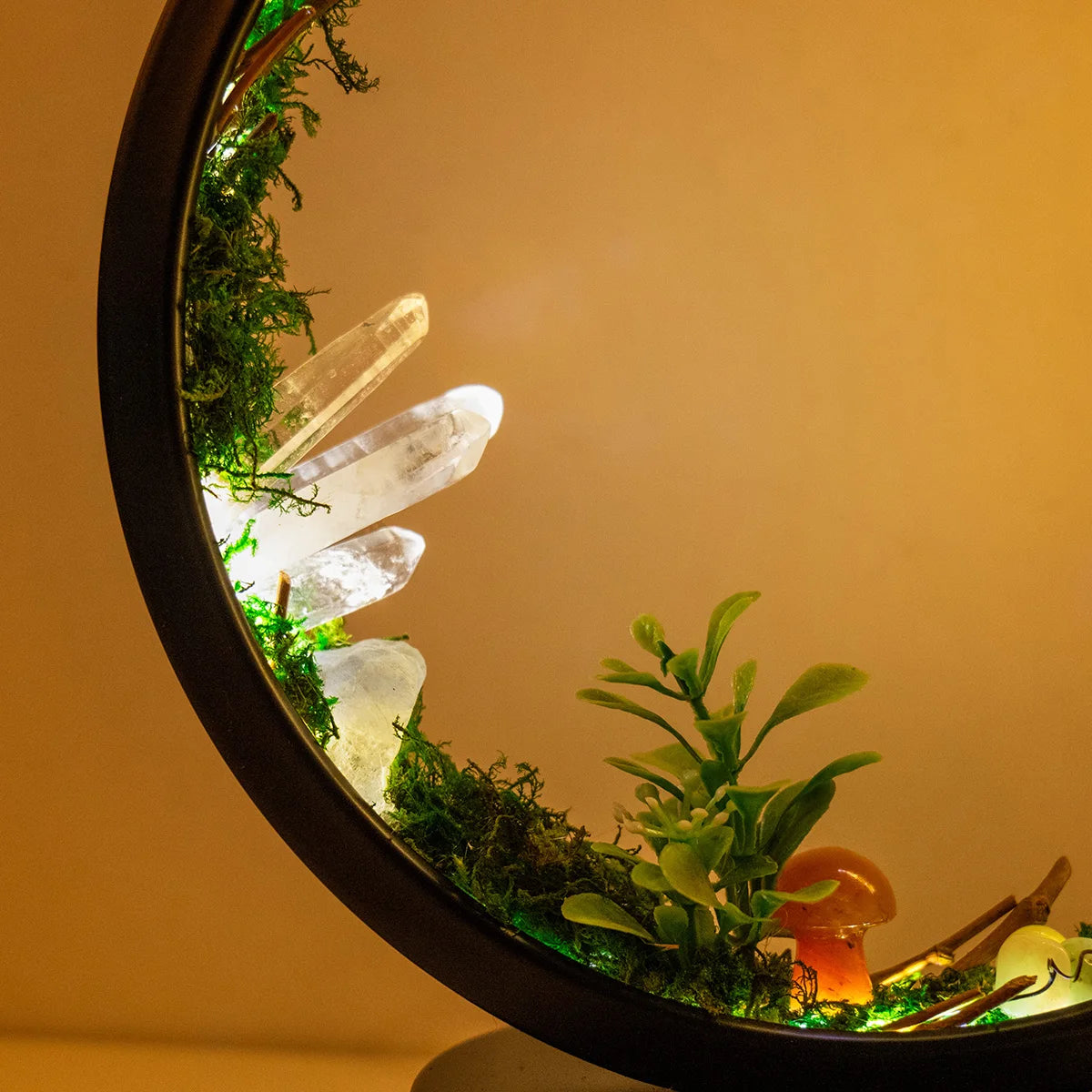 LED Crystal Forest Ring Lamp