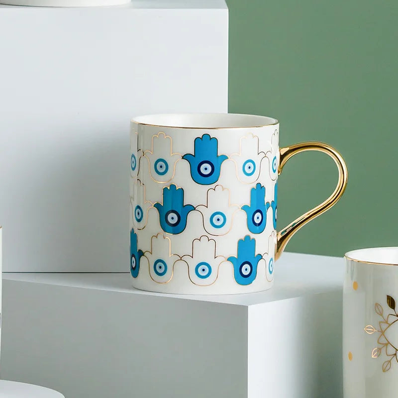 Ceramic Mug with Blue Eye Design