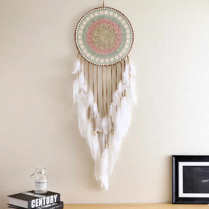 Boho Feather Dreamcatcher Wall Hanging