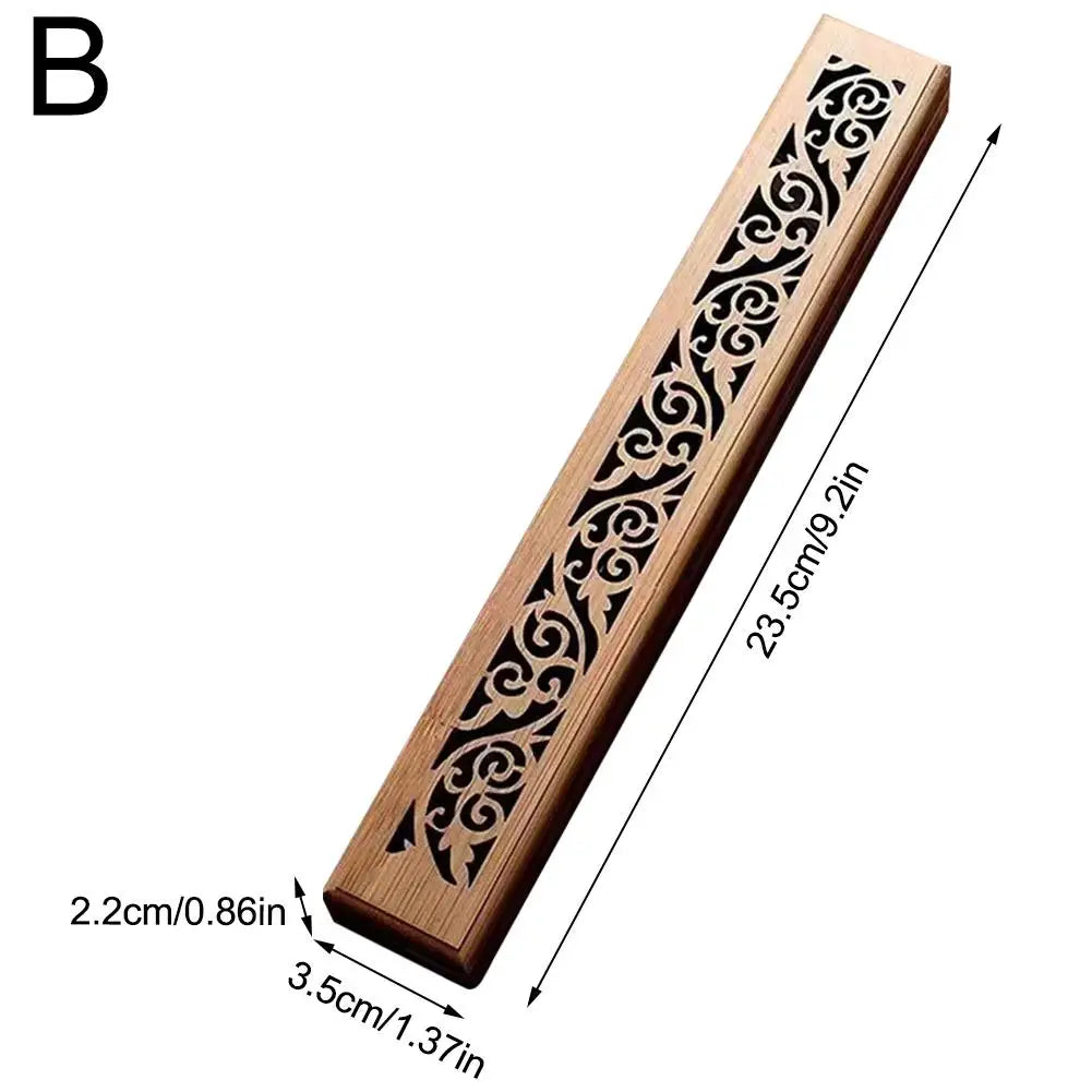 Natural Bamboo Incense Holder with Lid