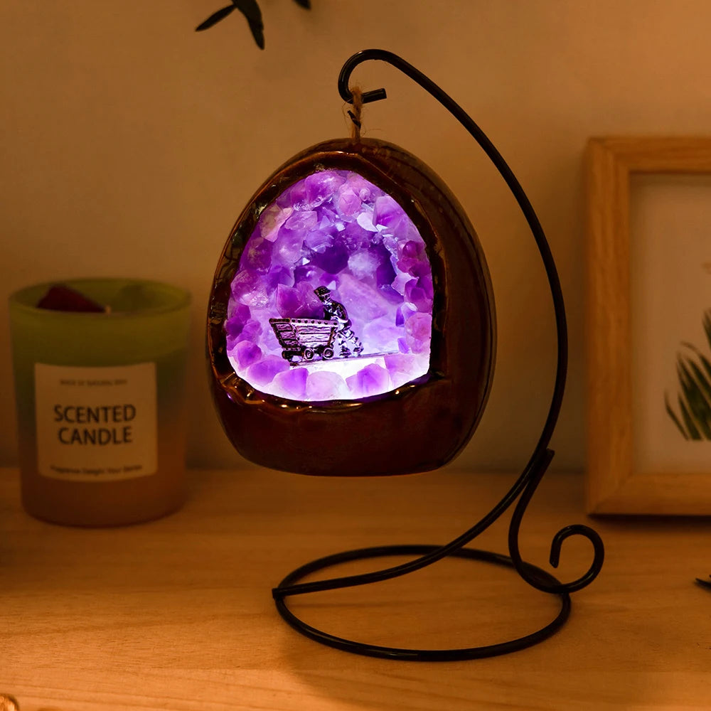 Amethyst Geode Lamp