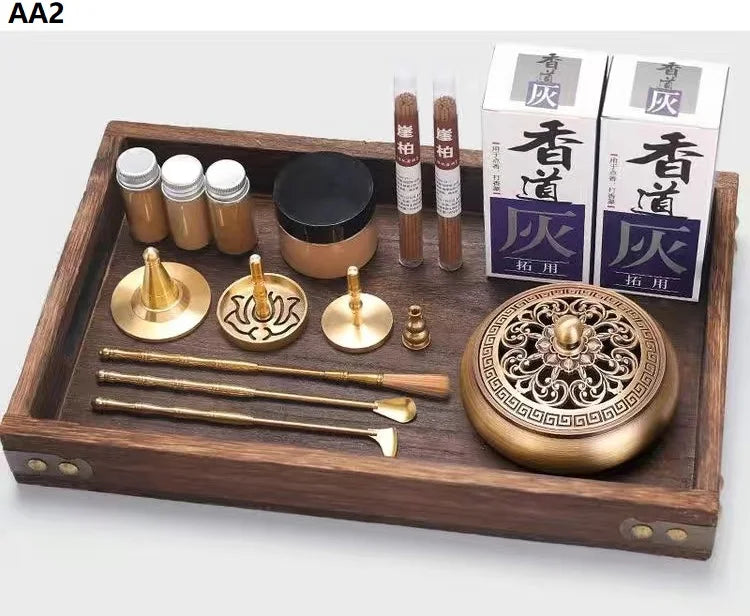 Luxury Brass Incense Burner Set