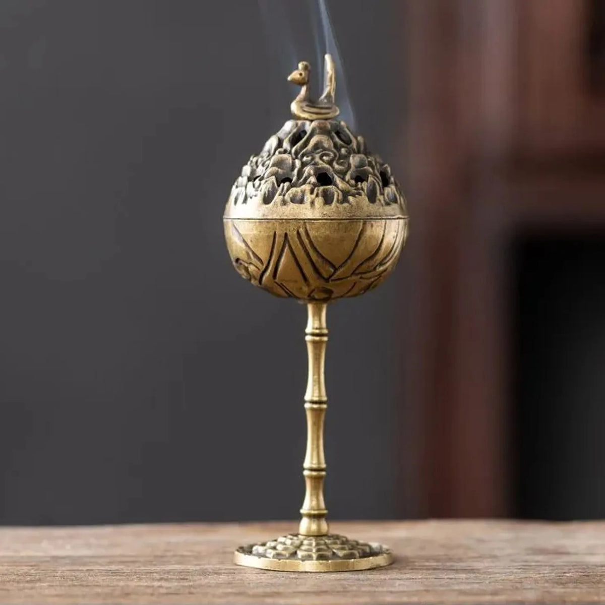 Antique-Style Brass Incense Burner