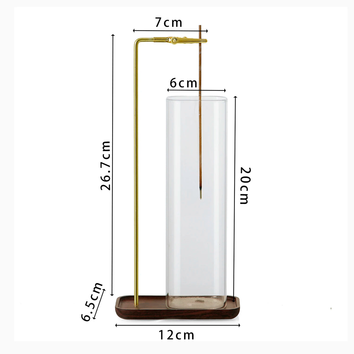 2-in-1 Glass and Metal Incense Holder