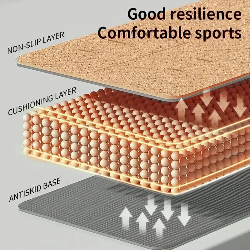 Eco-Friendly Non-Slip Yoga Mat with Carry Strap