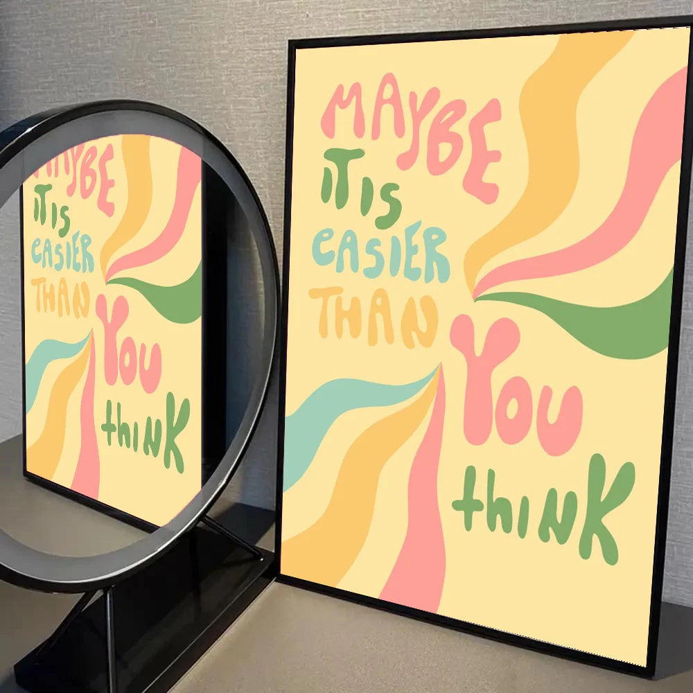 Boho Sun Positive Affirmation Wall Poster