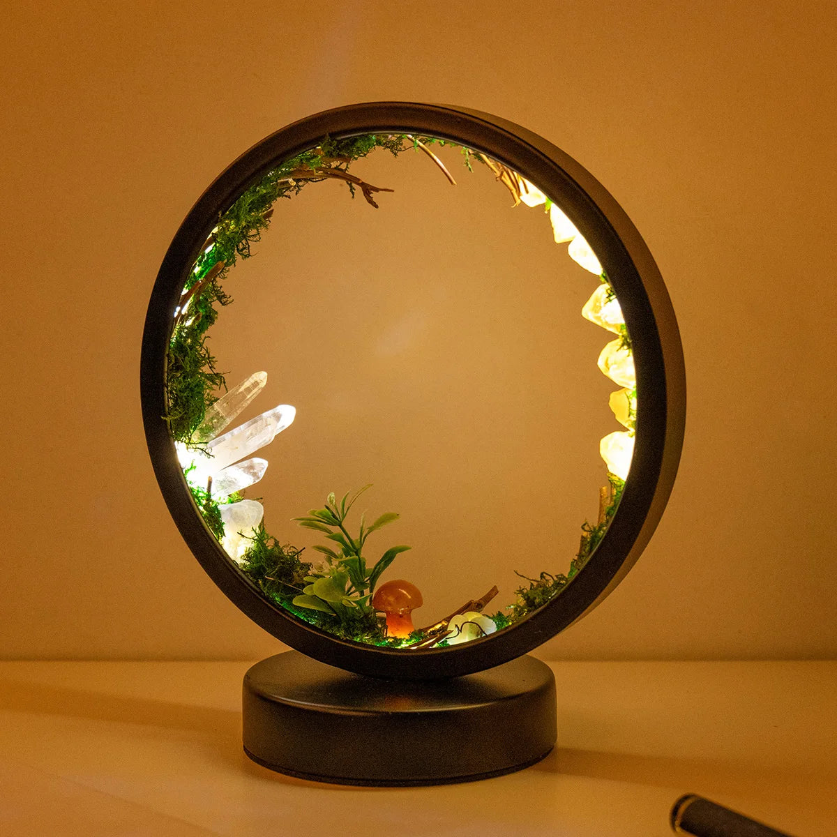 LED Crystal Forest Ring Lamp