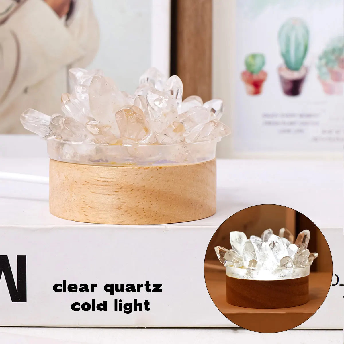 Natural Crystal Point Night Light