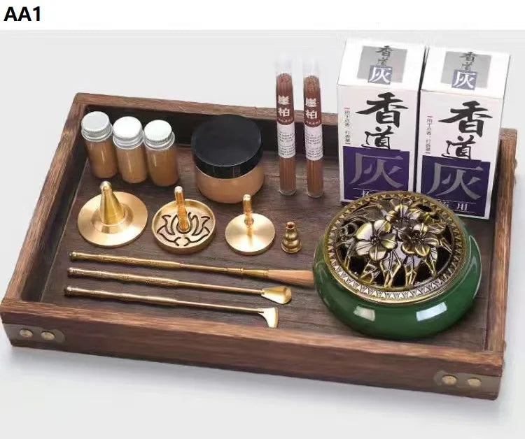 Luxury Brass Incense Burner Set