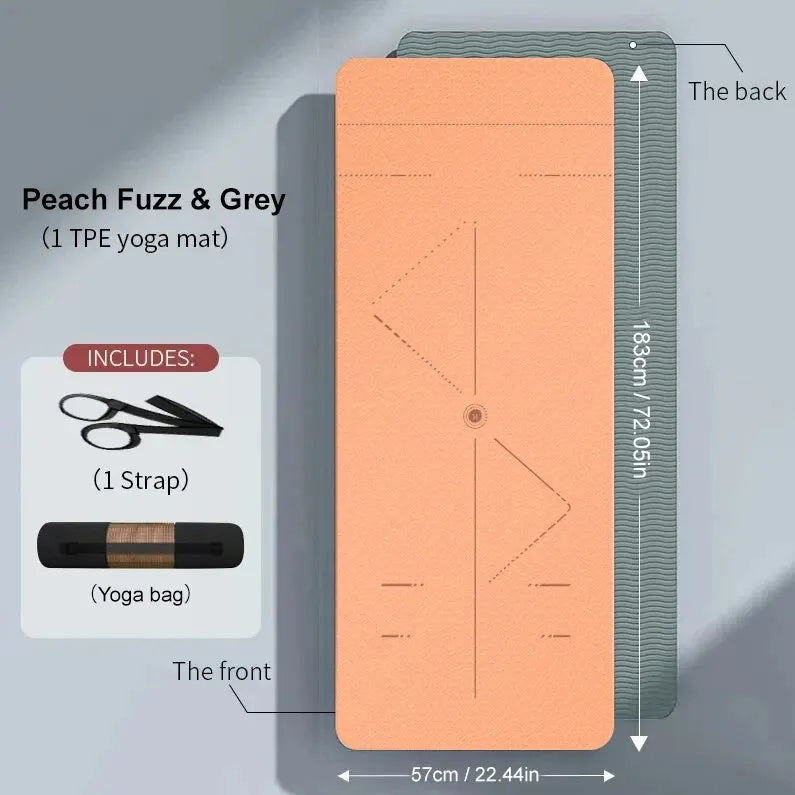 Eco-Friendly Non-Slip Yoga Mat with Carry Strap