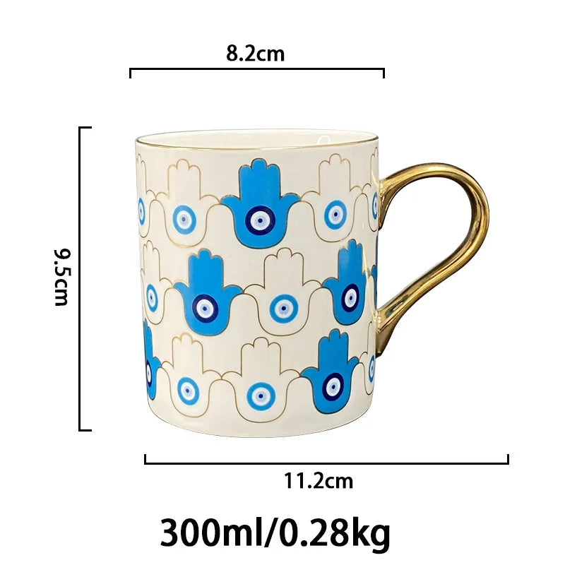 Ceramic Mug with Blue Eye Design