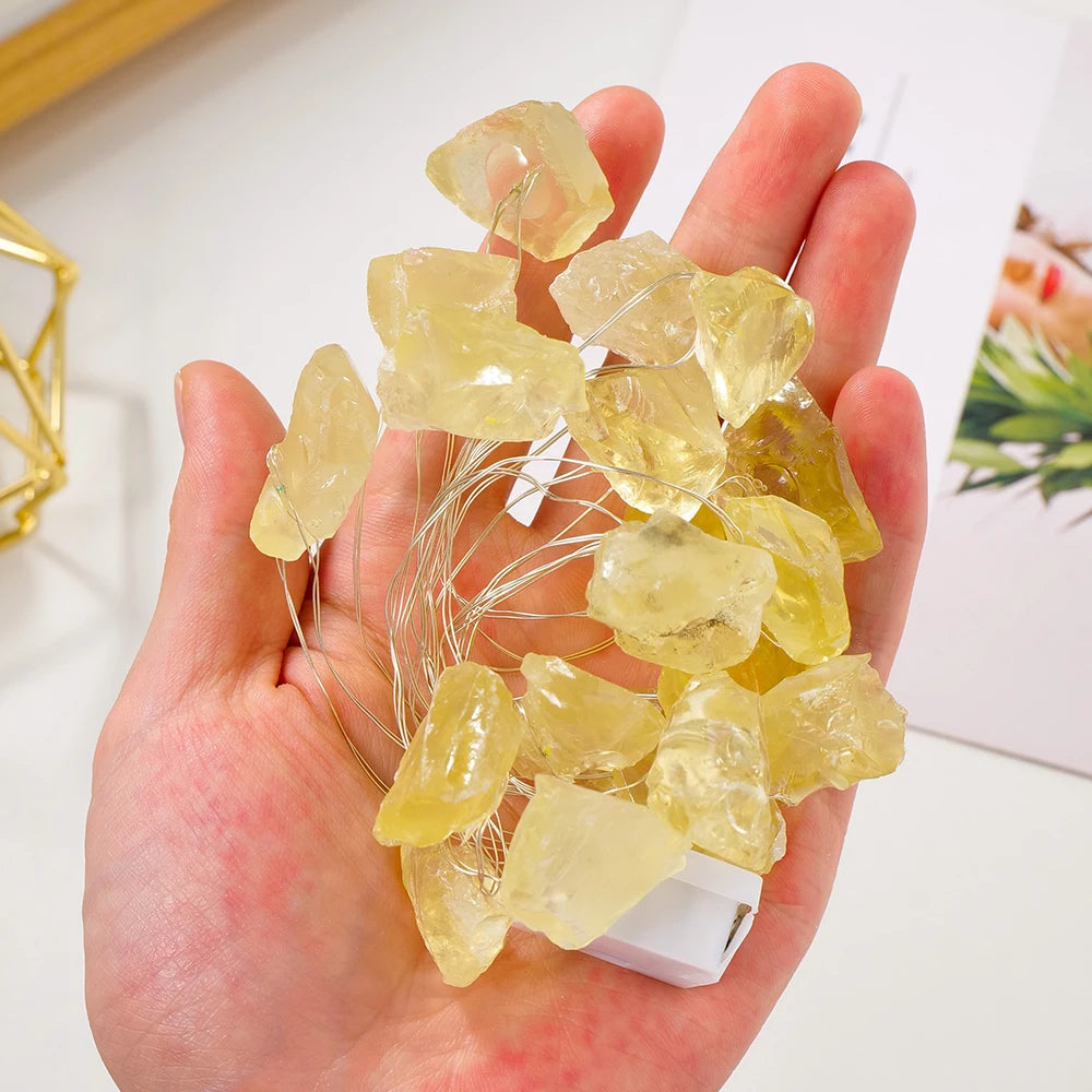 Natural Raw Gemstone Crystal Lights