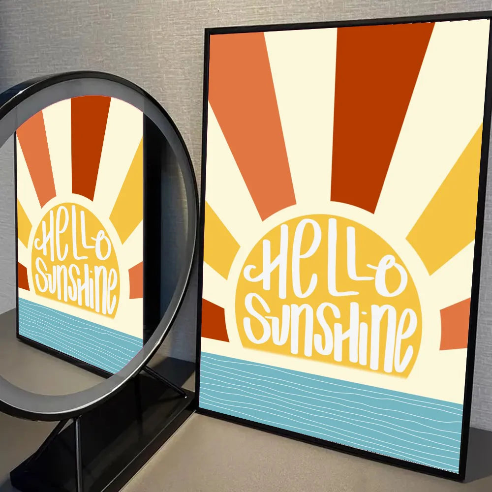 Boho Sun Positive Affirmation Wall Poster