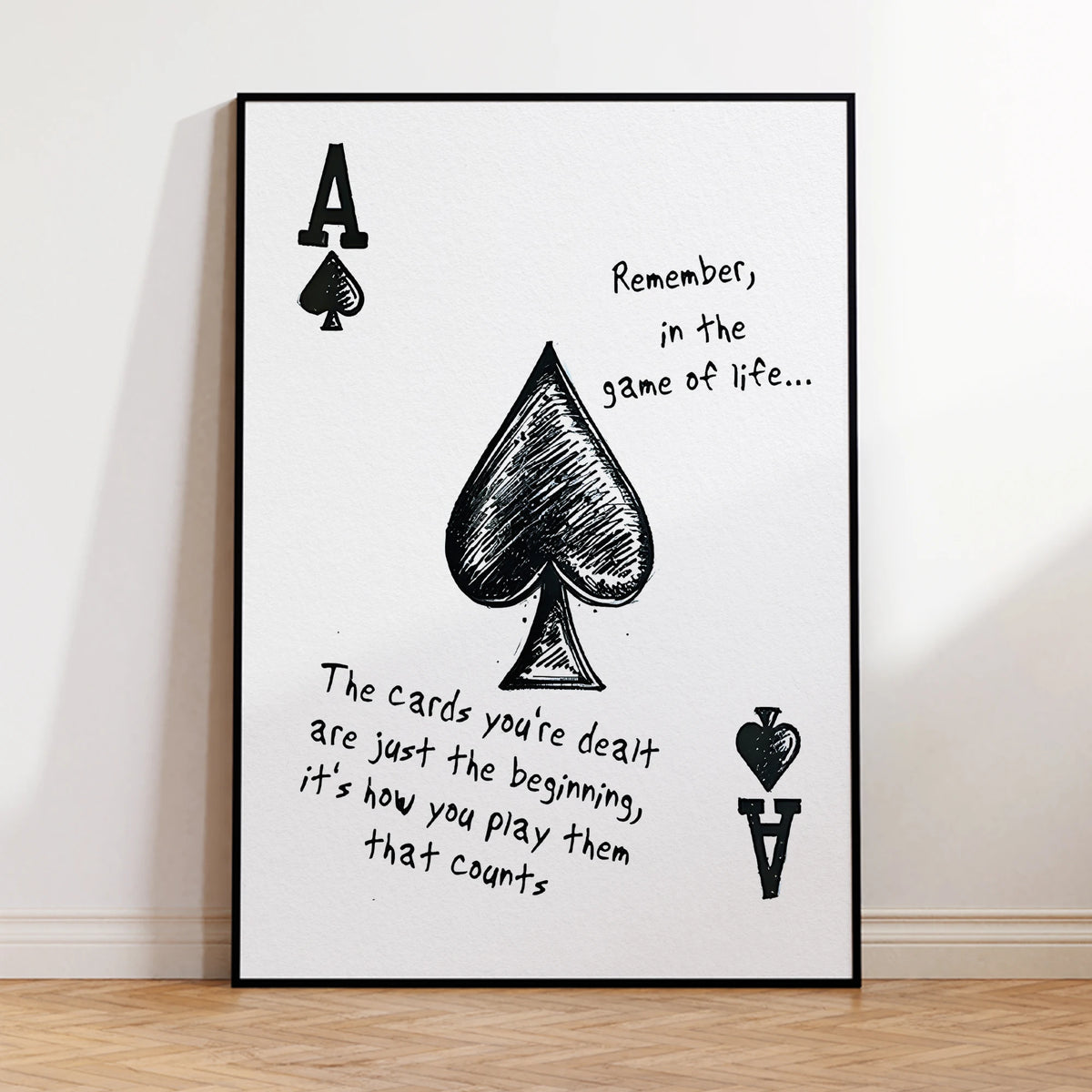Ace of Spades Quote Wall Art