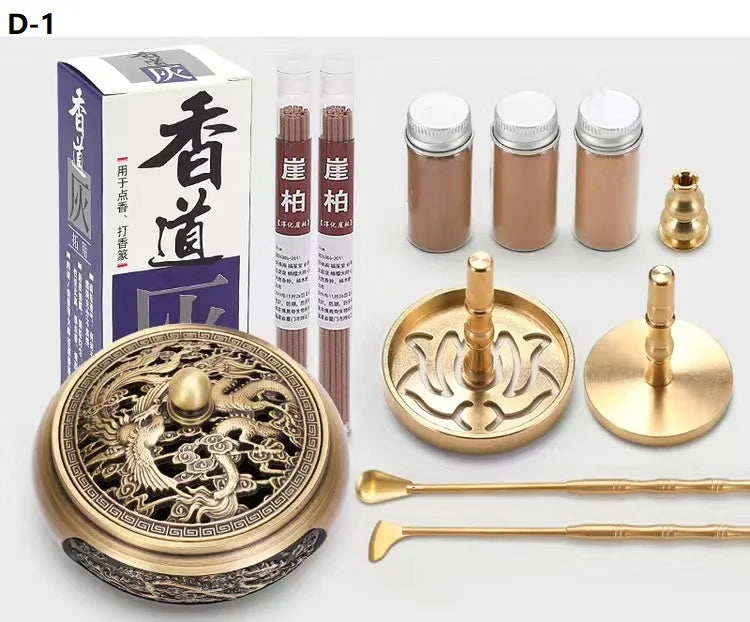 Luxury Brass Incense Burner Set