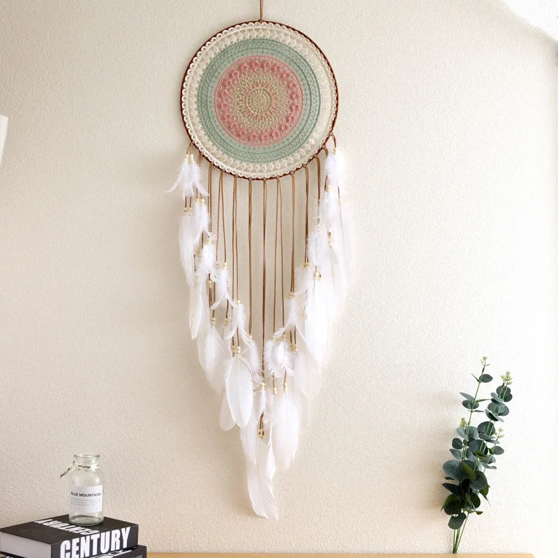 Boho Feather Dreamcatcher Wall Hanging