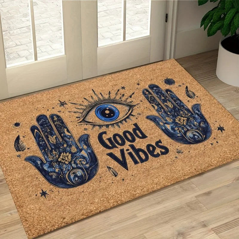 Good Vibes Hamsa Eye Doormat