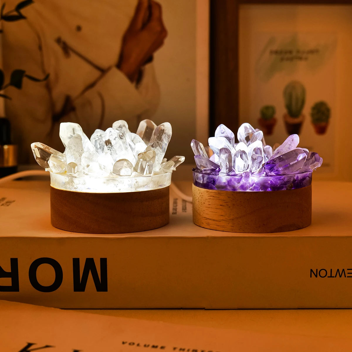 Natural Crystal Point Night Light