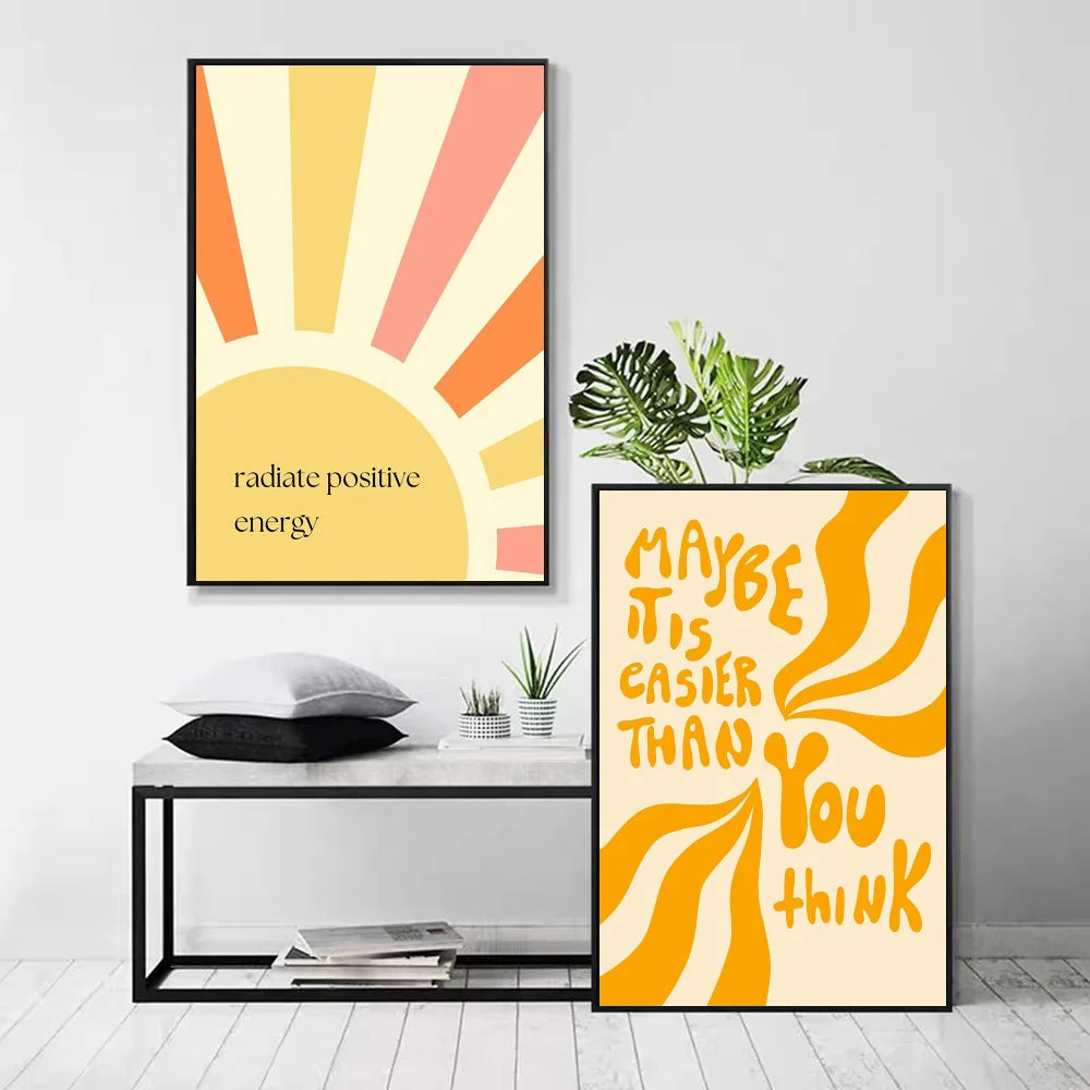 Boho Sun Positive Affirmation Wall Poster