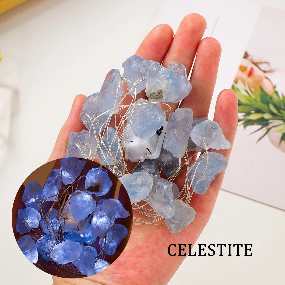 Natural Raw Gemstone Crystal Lights