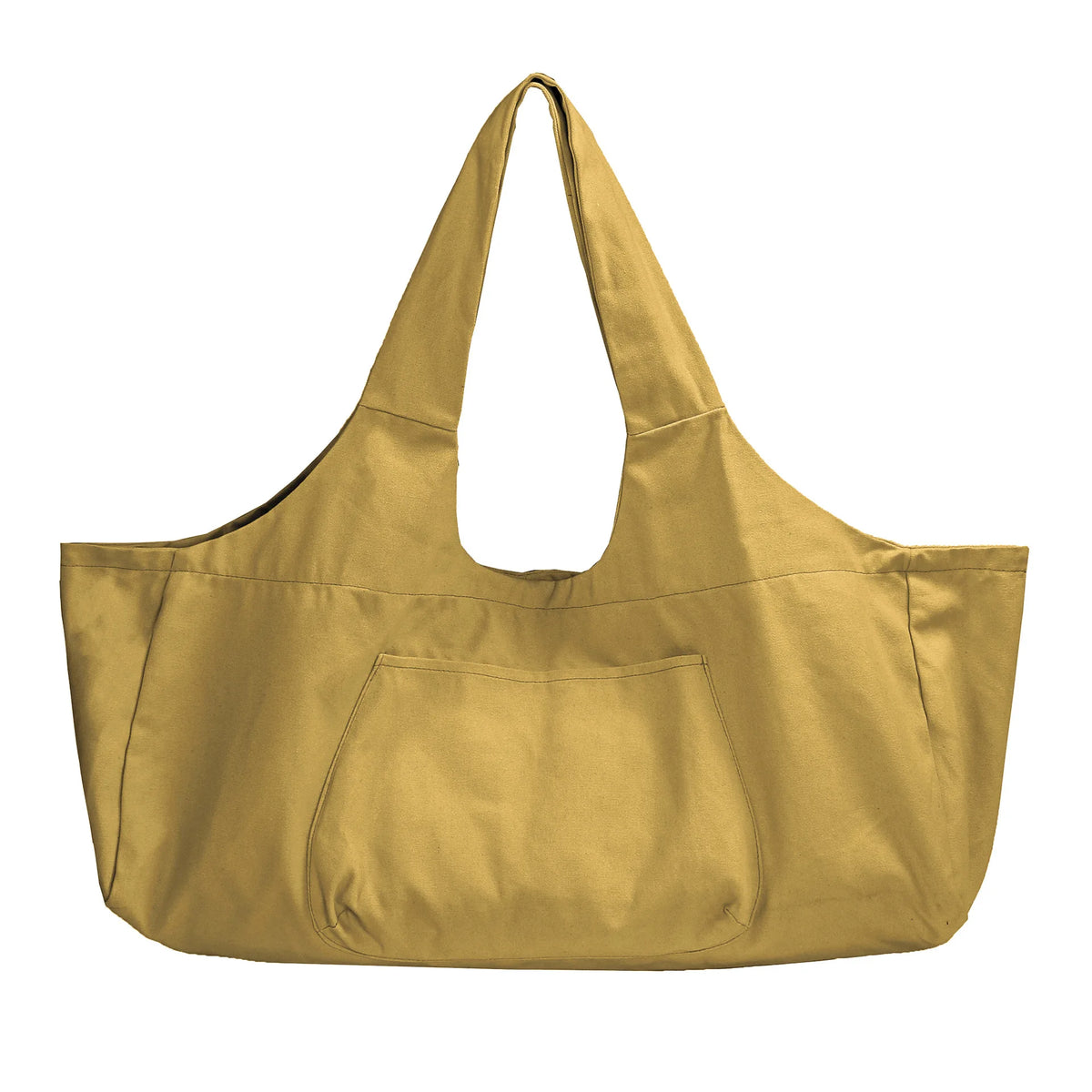Oversized Canvas Yoga Tote Bag with Side Pocket