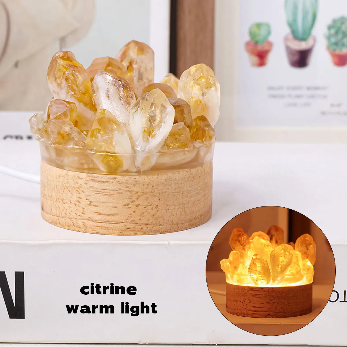 Natural Crystal Point Night Light