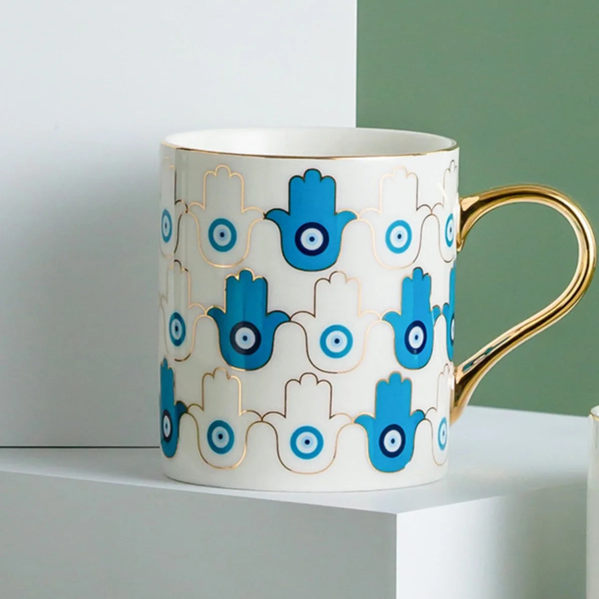 Ceramic Mug with Blue Eye Design