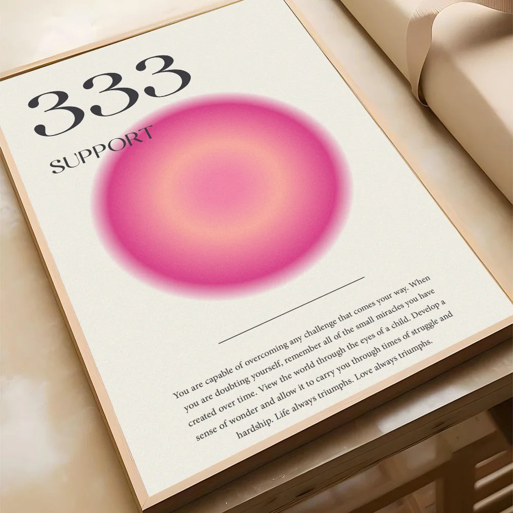 Angel Number Gradient Aura Poster