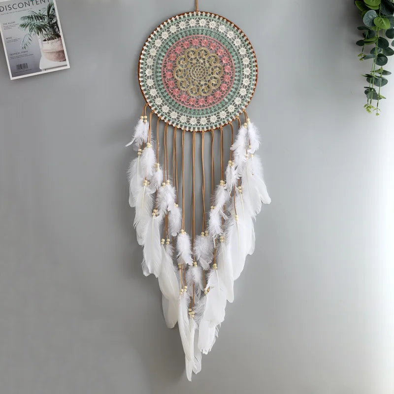 Boho Feather Dreamcatcher Wall Hanging