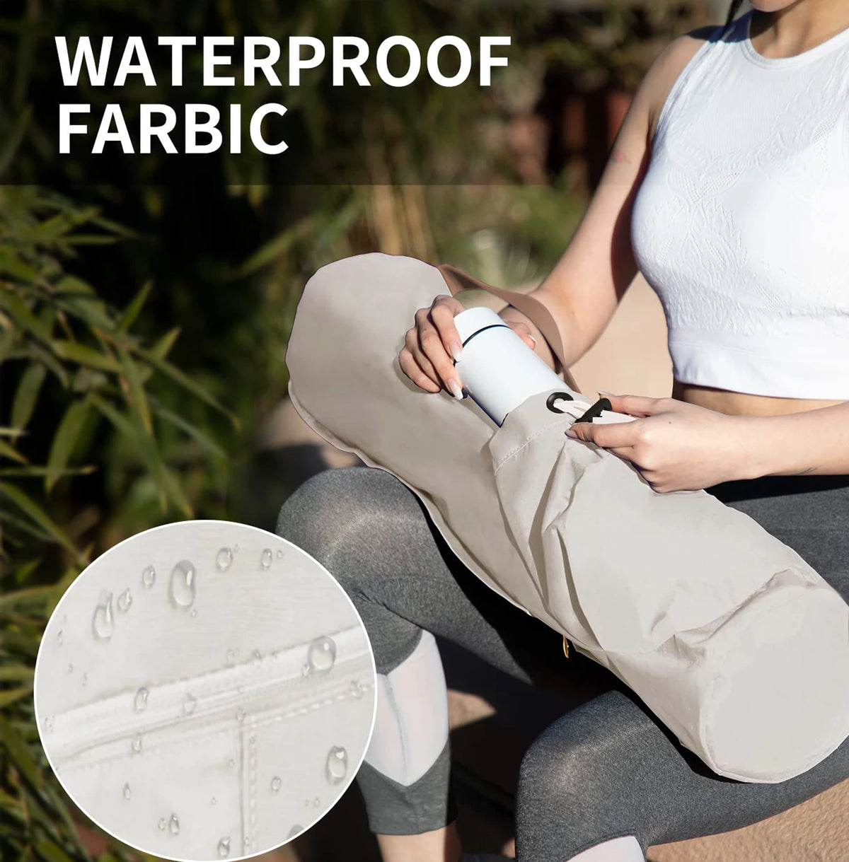 Premium Nylon Yoga Mat Bag with Side Access