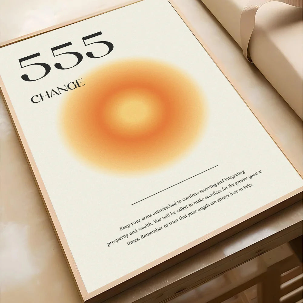 Angel Number Gradient Aura Poster